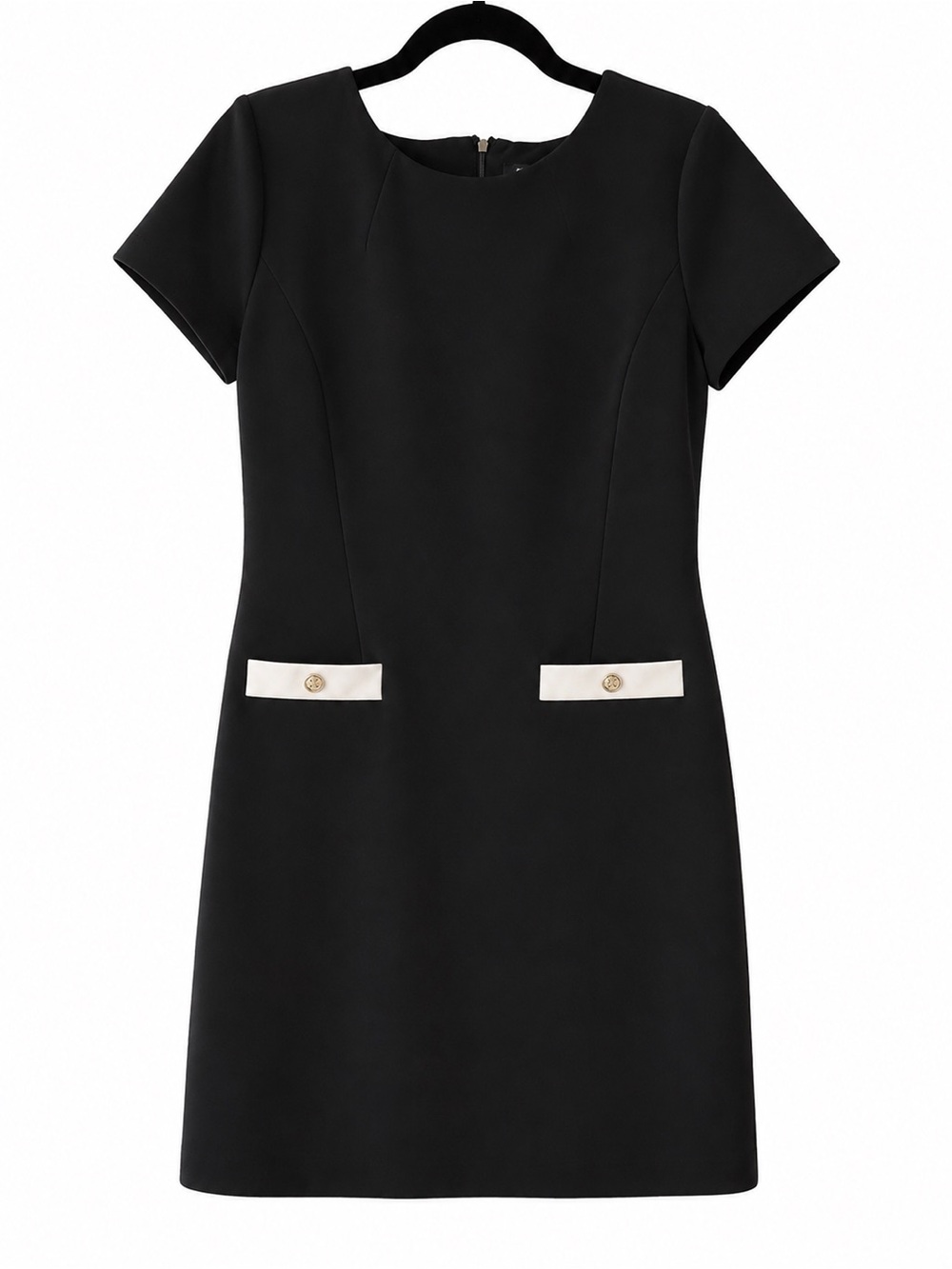 Tommy Hilfiger Black Short Sleeve Shift Dress – Size 10